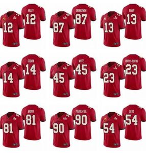 Tops Jersey 12 Tom''brady 87 Rob''gronkowski 13 E 14 Godwin Tampa''bay''buccaneers''super''bowl Heren Rood Limited Voetbal