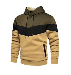 Tops Koreaanse Stijl Mannen Verticale Bar Kleuraanpassing Sweatshirts Casual Streetwear Losse Trekkoord Hoodies S5XL 240202