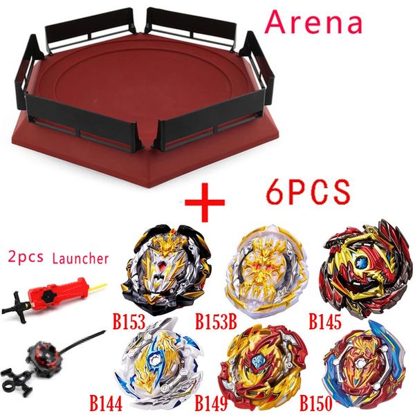 Tops lanceurs Beyblade Burst Set jouets avec démarreur et arène Bayblade métal dieu Blayblade Top Bey lame lames jouets 240312