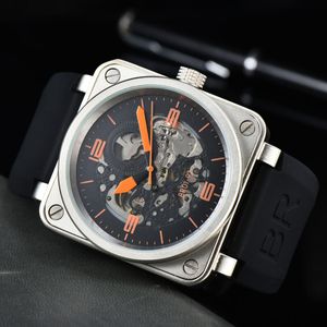 Tops Model Sport Rubber Watchband Machinery Bell Luxury Multifunctionele horloge Business roestvrijstalen man Ross PolsWatch SS