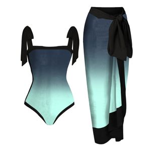Tops Summer Plus Taille du maillot de bain pour femmes Vintage Colorblock Résumé Gradient Imprime de maillot de bain Femmes 2023 Bikinis