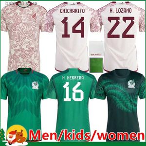 Tops Tees Mexico CHICHARITO Voetbalshirts voor heren 22 23 H. LOZANO A. GUARDADO Trainingskleding voor thuiswedstrijden R. JIMENEZ Voetbalshirt voor het nationale team Fans spelerversie