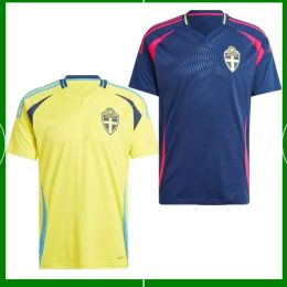 TOPSTEES NIEUW 24/25 ZWEDEN 2024 EURO CUP NATIONAAL TEAM Voetbal Jersey Home weg Gyokeres Isak Kulusevski Elanga Holm Larsson Cajuste voetbal