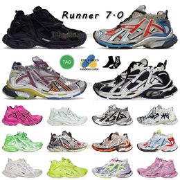 Tops Track Runner 7 7.0 Mocasines Zapatos de diseñador Mujer Hombre Talla 12 Paris Runners 77.0 Plate-Forme Scarpe Tenis Triple S Todas las zapatillas de deporte retro azul púrpura blanco y negro