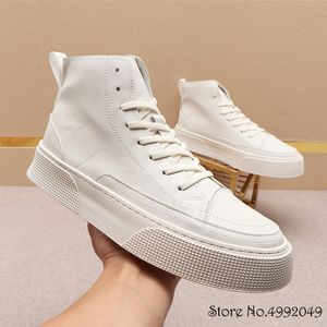 Tops White Designer High Nouveau pour les hommes Haulten des chaussures de lacet de fond épaisses