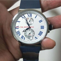 Top Selling 2 styles UN hommes Montres-bracelets New Marine Manufacture Rome numérique 266-67-3 43 Date automatique 45 mm cadran blanc mécanique Auto284z