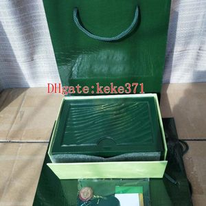 Top vente vert boîte originale papiers carte sac à main boîtes sac à main pour Oyster Perpetual Sea-Dweller 116610 116660 126710 126660 116520 243J