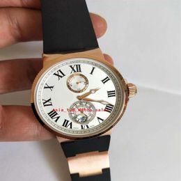 Relojes de pulsera multi estilo UN para hombre, los más vendidos, New Marine Manufacture Rome digital 266-67-3 43, fecha automática, oro rosa, esfera de 45 mm, mecánico 228g