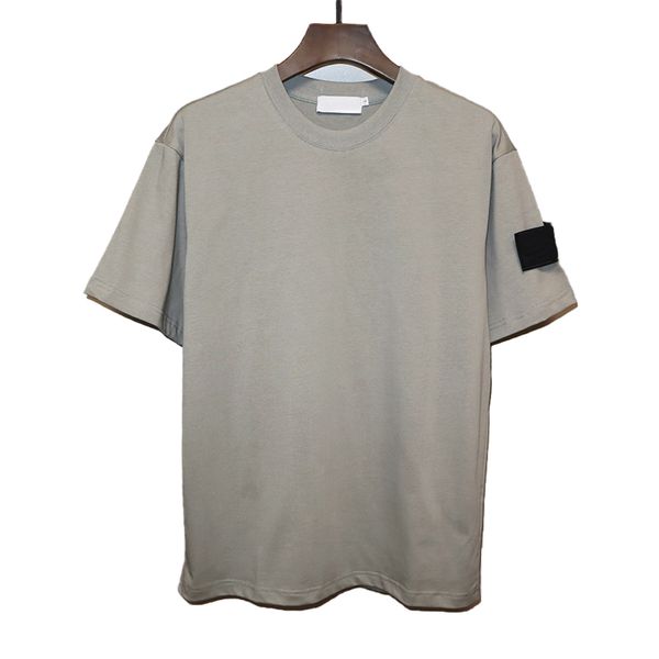 Topstoney 2023 Summer Designer Tide Tshirt Couleur Pure Manches courtes High Street T-shirt décontracté en vrac 100% Couverture en coton Hommes et femmes Couple Tshirt Undershirts 238 #