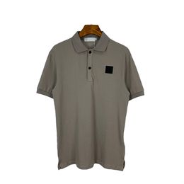 TOPSTONEY Heren Business Casual korte mouw Zomerliefhebbers Joker Effen kleur geborduurd poloshirt 8229 #