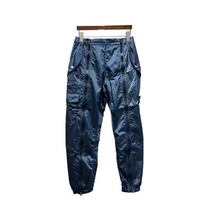 Topstoney, pantalones reflectantes de estilo fino informal con bolsillo de nailon y Metal para primavera y otoño para hombre, insignia bordada, PJ031 SI