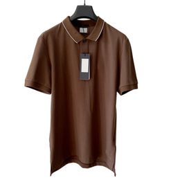 Topstoney hommes polo marque rétro classique t-shirt hommes t-shirts broderie à manches courtes été revers couleur unie poitrine lettre décoration hauts