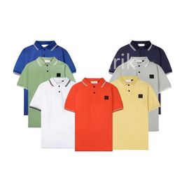 Topstoney Polos brand designers shirt high quality 2SC18 polo shirts cotton material Island polos Summer cp Shorts Collar Male Polo Stones Shirt Men Short