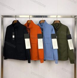 Topstoney the Men Air Hooded Stone Jacket Windbreaker Zipper Hoodies Patchwork Vestes Running Sports Hoody Jogger Casual Island Coat 610 # M-2XL