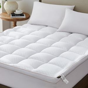 Toptopper Mattress Topper Queen Size, Couvercle de coussinet de matelas de refroidissement pour les dormeurs chauds, Extra Ext épais 5D Snow Down Alternative Overfild Plux Test Top avec