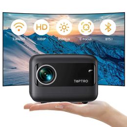 Toptro TR25 Mini Projecteur WiFi Bluetooth Projecteur 9500 Lumens Projecteur Portable prend en charge 1080p Home Outdoor Cinema Video J240509
