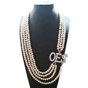 Topvekso, perla africana, orden de la estrella oriental, joyería llamativa multicapa, collar de perlas OES H220426