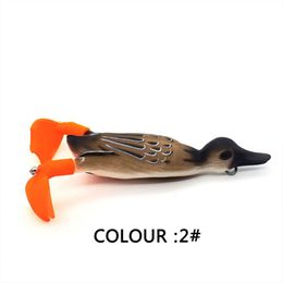 Topwater Ducking Silicone Fishing Lures mous 9cm 11,5 g de basse Frog Double propulseur Flipper Duck Wobblers Appât en caoutchouc artificiel