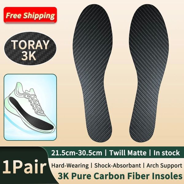 Toray 3K Fibre en fibre de carbone Sole intérieure 1,0 mm d'épaisseur All-Sports Sole à semelle mâle mâle-pad féminine ortique Shoe Light-Weaker Sneaker Inders 240506