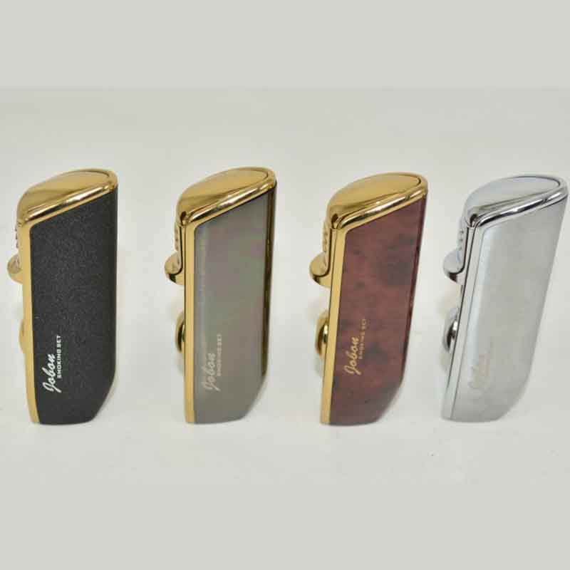 Torch Butan Jet Cigarette Jobon Vindskyddad Tändare 3 Tre Torches Cigar med presentförpackning Inga gasrökningsverktyg Tillbehör