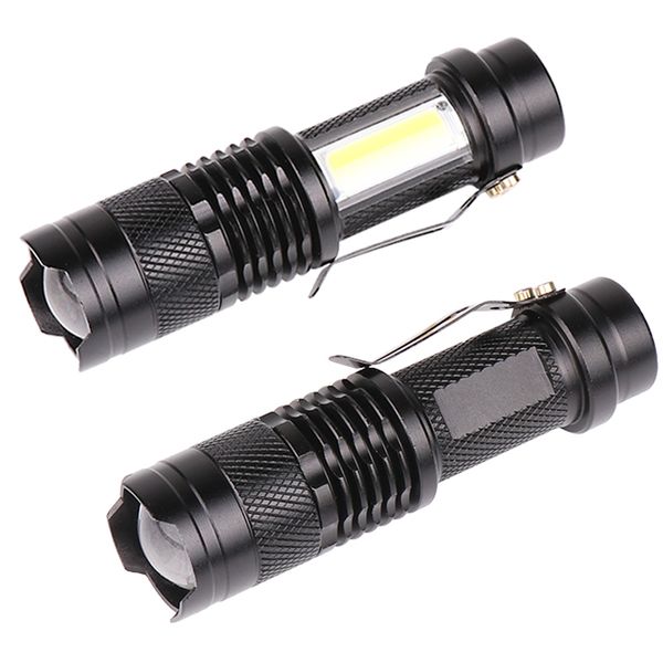 Antorchas 4000LM MINI Linterna Batería incorporada Carga USB Linterna LED COB Zoomable Impermeable Antorcha táctica Lámpara Bombillas Linterna