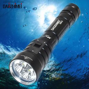 Zaklampen 8000 lumen DX4S LED-duikzaklamp IPX8 waterdicht Professioneel duiklicht 4 * XM-L2 Onderwaterwerk Lanterna Q231130