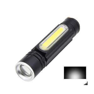 Torches Brelong USB -oplaadbare tactische zaklamp LED LED Handheld Lichten en magneten Verstelbare Focus 1 PC DROP Dhjeu