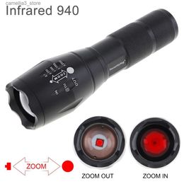 Torches LED tactique IR lampe de poche 1000 Lumen Zoomable Focus 940nm 850nm torche lumière infrarouge chasse Torches Vision nocturne pour le Camping Q231130