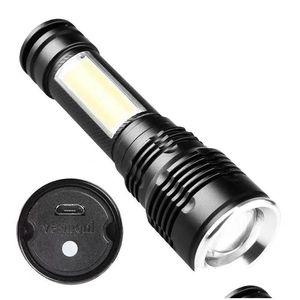 Torches Mini LED torche tactique réglable Focus lampe de poche pour Cam randonnée marche cyclisme etc. livraison directe lumières éclairage Port Dhaea