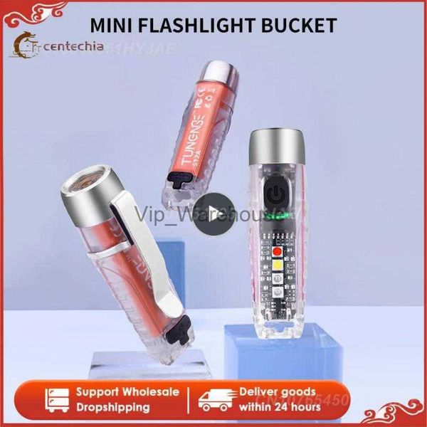 Antorchas Mini LED Antorcha Llavero magnético portátil Luz LED 6500k Pequeño hogar Iluminación al aire libre para aventura Camping impermeable HKD230902