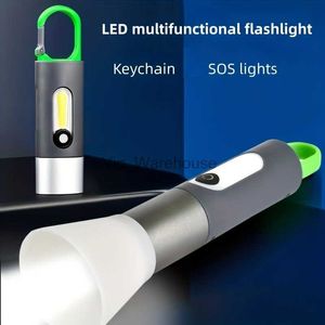 Torches Multifonctionnel LED lumière forte lampe de poche télescopique Zoom lampe de poche torche rechargeable éclairage étanche lumière de secours HKD230901