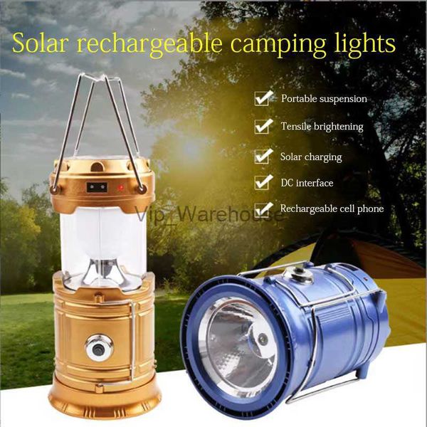 Torches Lampe de Camping multifonctionnelle extérieure solaire USB lampe de poche rechargeable lampe de tente de voiture lampe à LED éclairage de secours domestique HKD230902
