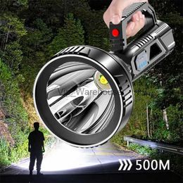 Torches Lumière forte lampe de poche portable USB rechargeable ABS extérieur LED multifonctionnel projecteur domestique lampe portable HKD230902