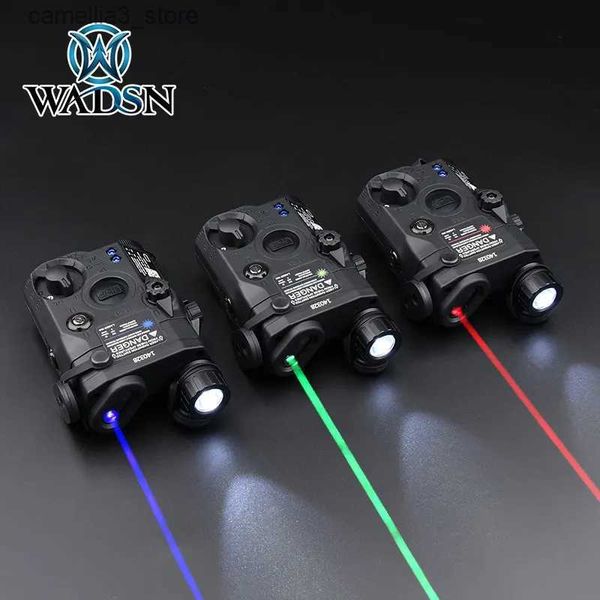 Antorchas WADSN PEQ 15 PEQ-15 Punto rojo Verde Azul Puntero láser Vista para 20 mm Picatinny Rail AR15 Arisoft Accesorios Arma Linterna Q231013