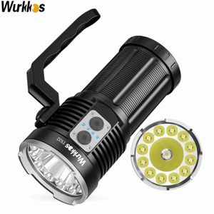 Wurkkos TS32 15000LM 3A Power Bank Flashlight with Dual Switch, 3*21700 Waterproof Light, 12* XPL2/LH351D + 1* SFT40 LED