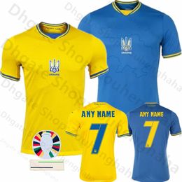 Ukraine Zinchenko Soccer Jerseys Home Away 2024 Euro Cup Team National Yarmolenko Malinovskyi Mudryk Dovbyk Tsygankov Mykolenko Zabarnyi Football Shirt Kit Kit Hommes