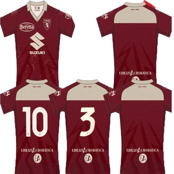 Torino Football nouveaux maillots de football en édition limitée 2023 T. SANABRIA LUKIC PELLEGRI SINGO SECK BELOTTI ZAZA IZZO maillot de football