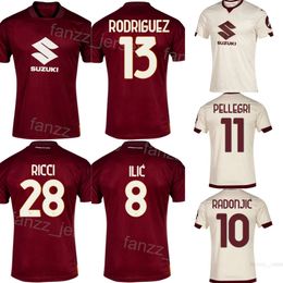 Torino Soccer 10 Nemanja Radonjic Maillots 23 24 Club 32 Vanja Milinkovic-Savic 3 Perr Schuurs 13 Ricardo Rodriguez 8 Ivan Ilic Kits de maillots de football Numéro de nom personnalisé