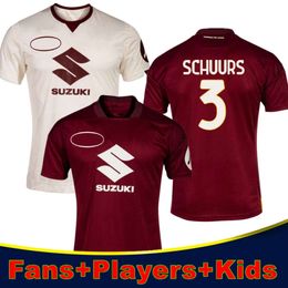 Torino Soccer Jerseys édition limitée 23/24 ZAZA T. SANABRIA LUKIC SCHUURS PELLEGRI SINGO RICCI SUZUKI Chemises de football Hommes Uniformes