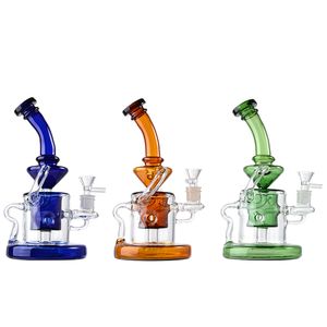 Tornado Klein Recycler Bong Narguilés Heady Glass Bongs Huile Dab Rigs Pommeau De Douche Perc Percolateur Conduites D'eau Base Lourde Bong Avec Bol