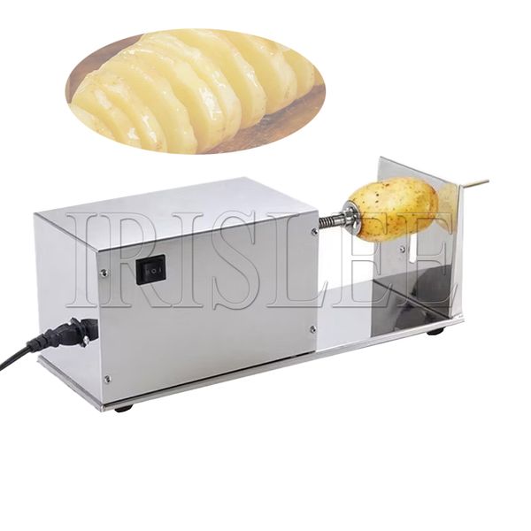 Máquina cortadora de patatas Tornado, cortadora eléctrica en espiral, fresadora, cadena giratoria de patatas fritas, torre para freír patatas
