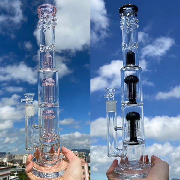 toro recycler bubbler glass bongs Hookahs difusa doble brazo árbol perc tubería de agua dab rig con junta de tazón de 18 mm