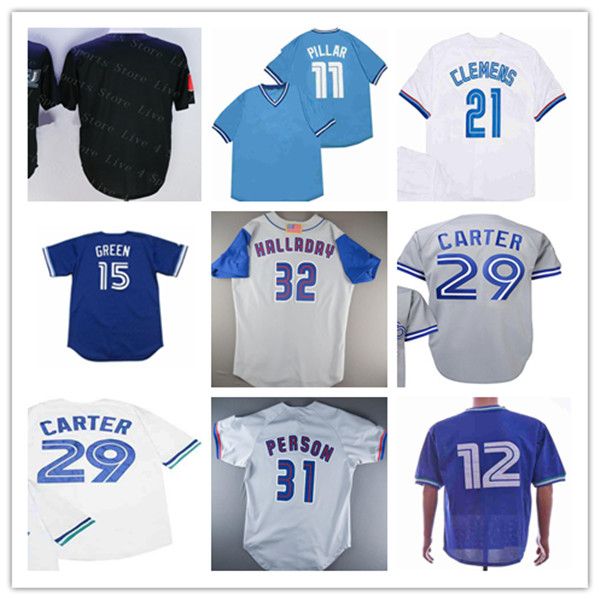 Camiseta de béisbol de Toronto Retro Roy Halladay Joe Carter Roberto Alomar José Bautista Kevin Pillar Paul Molitor Bo Bichette George