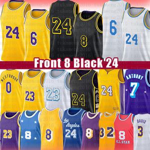 Mens Youth Kids Los LeBron 23 6 James Angeles Kobe 24 8 Bryant Lakers Basketball Jersey Anthony 3 Davis Kyle 0 Kuzma Earvin 32 Johnson Shaquille 34 O'Neal Alex 4 Black Caruso Mamba