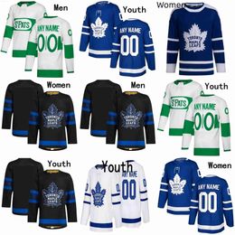 Maillots de hockey Maple Leafs de Toronto 16 Mitchell Marner 88 William Nylander 34 Auston Matthews 91 Tavares 58 Bunting 56 Gustafsson 44