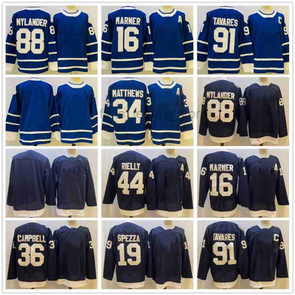 Toronto''maple''leafs'''new rétro jerseys hockey 19 Jason Spezza 16 Mitchell Marner 34 Auston Matthews 36 Campbell 44 Morgan Rielly Nylander Tavares