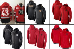 Toronto''Raptors''Men Rouge Authentique Showtime Therma Flex Performance Full-Zip Pascal Siakam Pull à capuche à lacets