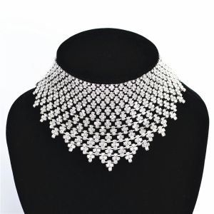 Collier couples de mariage, bijoux de bal légers, accessoires de luxe en strass pour dames, vente en gros H94239 CORUIXI