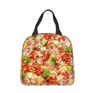 Pizza Pizza Isolate Lunch Sac refroidisseur Sac Meal Consulter Fund Food Food Portable Boîte à lunch Tote Food Sacs Hands Bureau Outdoor S8O5 #