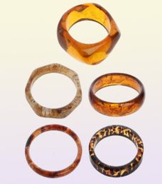 Bracelet acrylique écaille de tortue en résine marron léopard chiné, bijoux pour femmes, Dropship2222385